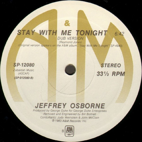 Jeffrey Osborne – Stay With Me Tonight. VG+ - Imix Vinyl